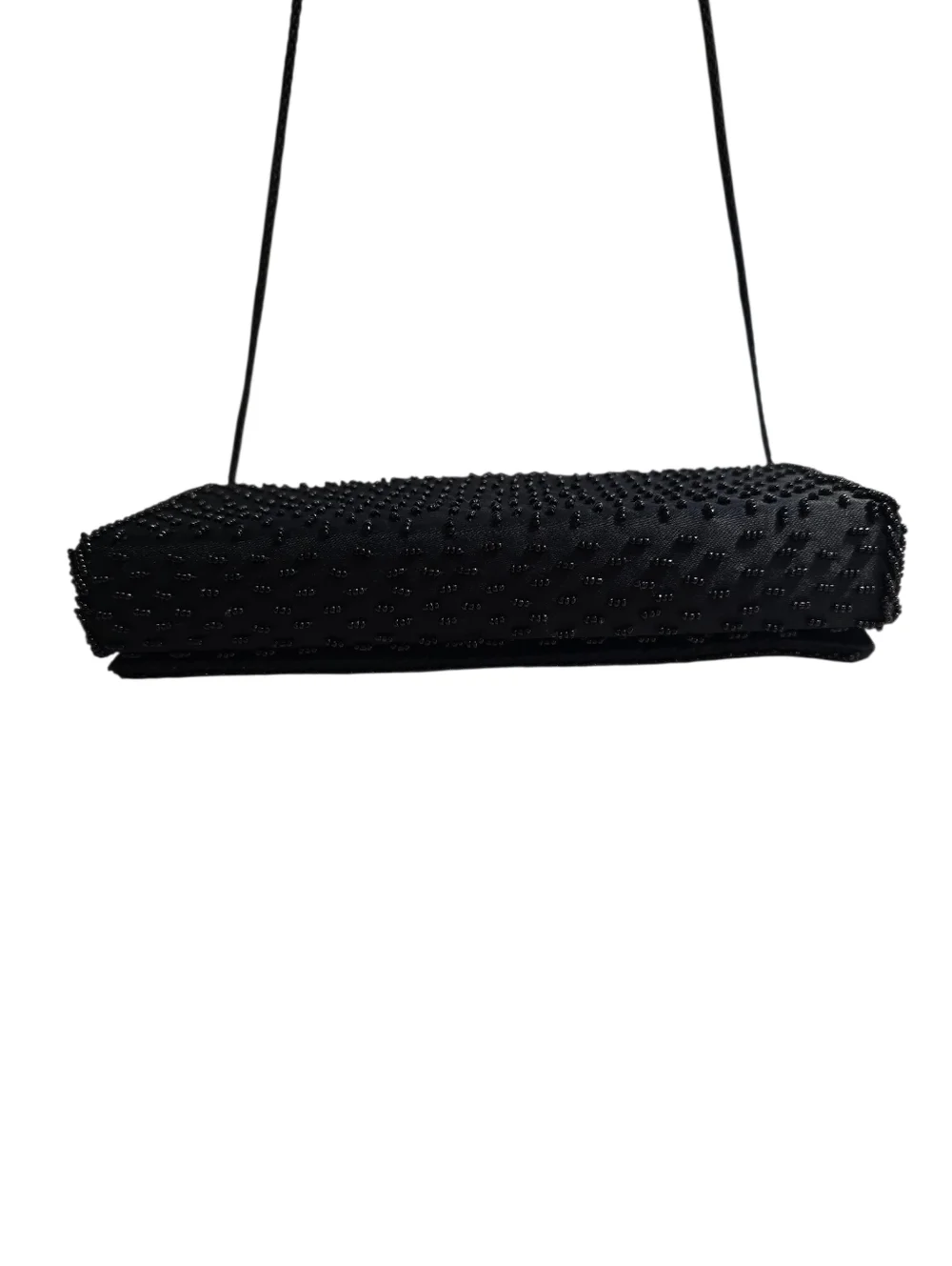 Black Beaded Evening Clutch - Picture 5 of 7